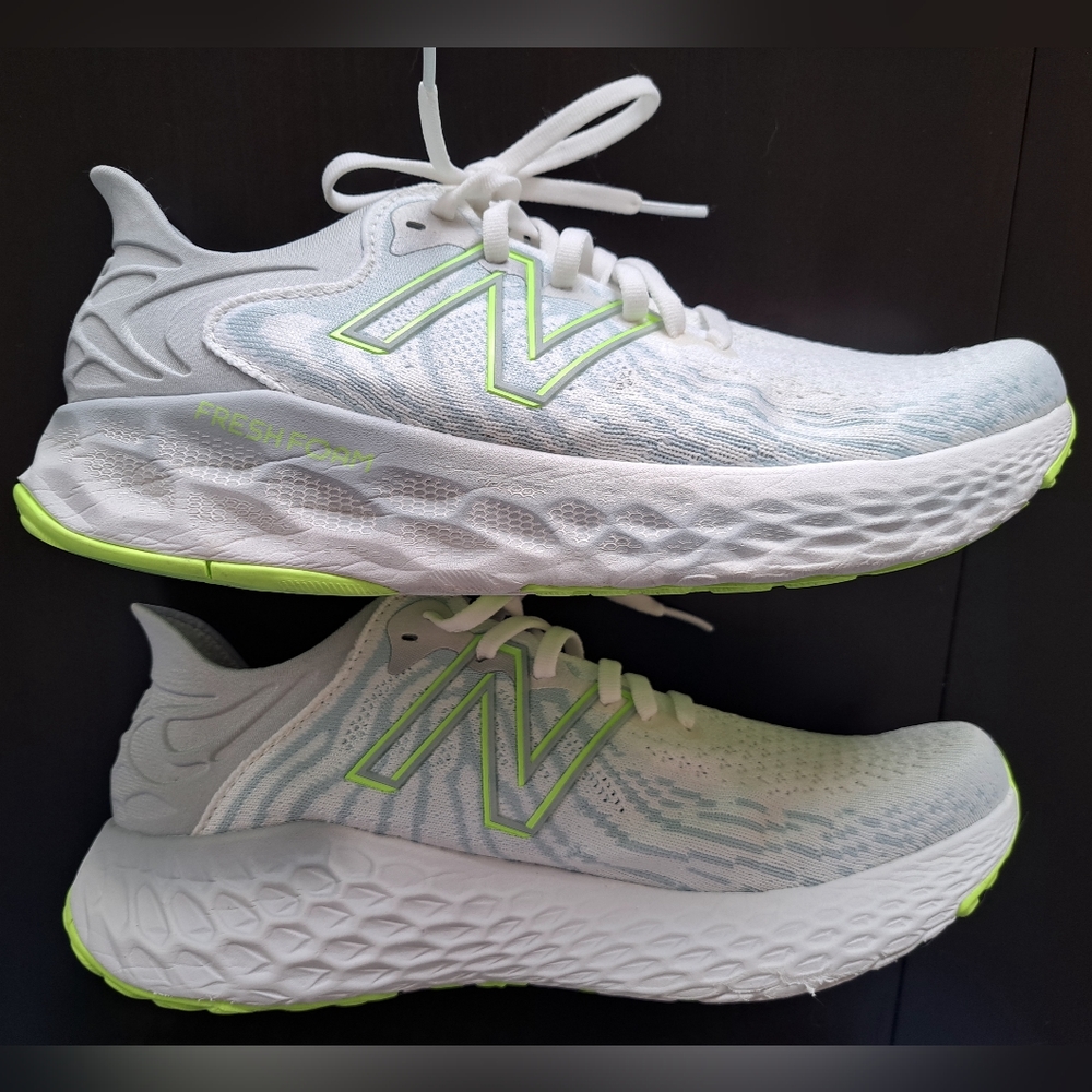 Women's 9 - New Balance Fresh Foam 1080v11 White Lime Glow 2021